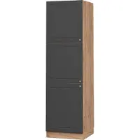 Vicco Hoge kast Fame-Line, Anthrazit-Gold landelijk/Goudkleurig Eiken, 60 cm