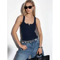 Busem Knop-Front Cami Tanktop