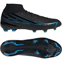 Adidas F50 Hyperfast League Mid Gras Voetbalschoenen (FG) Zwart Zwart Blauw
