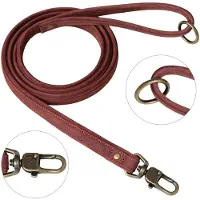 Peluvio Regent – Leren Hondenriem – Maat L – 2,5 cm breed – 1,7 m lang – voor grote en zeer grote honden – rundleer – koperen details – veiligheidssluiting – bruine hondenlijn