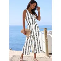 LASCANA Jumpsuit zwart / wit