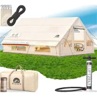 ELONEO Opblaasbare Glampingtent - Campingtent met Luchtframe - 200 cm Stahoogte - UV50