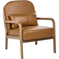 Beliani SELDE - Fauteuil - Goudbruin - Leer