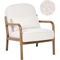 Beliani SELDE - Fauteuil - Off-white - Bouclé
