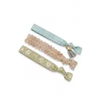 Purelei Haarsieraden 'Tropical Vibe' hemelsblauw / goud / kaki / poederroze