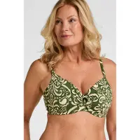 Hunkemoller Niet-voorgevormde beugel bikinitop Cancun Groen Dames | Maat: 80F