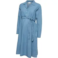 Mamalicious Blousejurk 'MLValetta' blauw denim