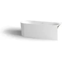 Clou Ligbad inbe hoekmodel rechts met stop/go plug en sifon 180x80x58,5 cm mat wit acryl