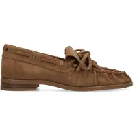 Manfield Cognac suède loafers | Maat 37