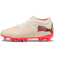 Puma Future 9 Pro Gras / Kunstgras Voetbalschoenen (MG) Kids Gebroken Wit Zwart Roze