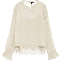 Vero Moda vmlalie ls lace top wvn 10352679 birch