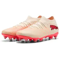Puma Future 9 Match IJzeren-Nop Voetbalschoenen (SG) Gebroken Wit Zwart Roze