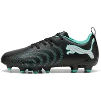 Puma Future 9 Play Gras / Kunstgras Voetbalschoenen (MG) Kids Zwart Intense Mint Wit