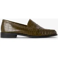 Sissy-Boy Groene Leren Loafers Met Croco | Maat: 39