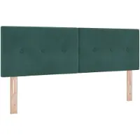vidaXL boxspringbed met matras en LED-verlichting, donkergroen, 140 x 200 cm, fluweel