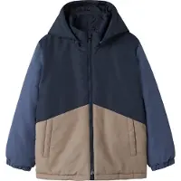 Name It Kids Winterjas 'NKMMax' navy / donkerblauw / taupe