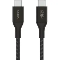 Belkin , USB-kabel C 240W BoostCharge Nylon Gevlochten 1m, Zwart