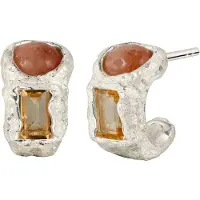Haze&Glory Oorbellen bruin / zilver