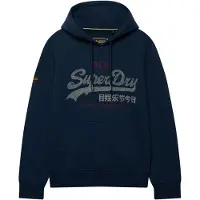 Superdry Sweatshirt 'Heritage' navy / stone grey / robijnrood
