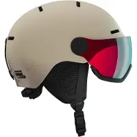 Salomon - Kinder skihelmen - Orka Visor Rainy Day voor Unisex - Kindermaat 49-53 cm - Beige