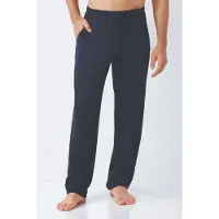 Hajo Premium katoen heren lounge broek marine blauw | Maat 54