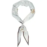 Comma Doek lichtblauw / zwart / wit