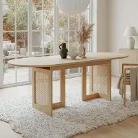STILVORA Eettafel - Uitschuifbaar Ontwerp Met Afgeronde Hoeken - Voor 6 Tot 8 Personen In Eetkamer - Hout - 200x90x75 Cm - Eikenkleur