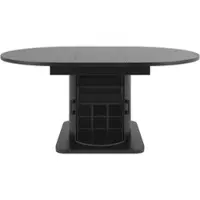 STILVORA Eettafel - Uitschuifbaar Met Opbergruimte - Voor Keuken En Eethoek - MDF En Metaal - 118-158x118x76 Cm - Zwart