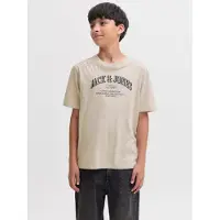 Jack & Jones Junior Shirt 'JJEDENVER' taupe / zwart