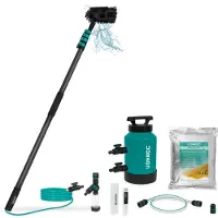 Vonroc PRO 3K Full Carbon Telescopische Wasborstel 6,5 m en DI-Puurwaterfilter | Complete Set