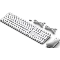 Satechi Slim CEX3 Draadloze Muis & Toetsenbord Combo – Bluetooth 5.3 Connectiviteit – Verbindt met 3 Apparaten – Inclusief 2,4 GHz USB-C-ontvanger - Grijs