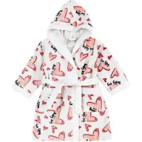 Chicco Badjas zalm roze / donkerrood / zwart / wit