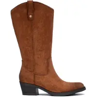Refresh Dames Bruine laarzen 176145 lichtbruin (40), 5 tot 8 cm, Geen, Casual 17614503-CAMEL