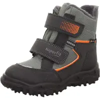 Superfit Snowboots 'HUSKY' stone grey / lichtoranje / zwart