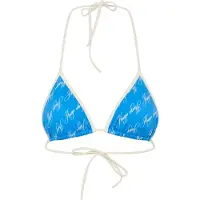 HUGO Bikinitop 'MONOGRAM' blauw / wit
