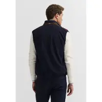 Bugatti Herren Vest: gewatteerd vest van katoenmix