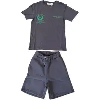 DFND London Set met T-shirt en korte broek voor jongens (Grijs)