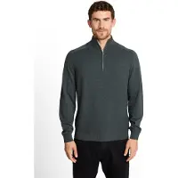 Tom Tailor Basic trui zip olijf