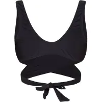 Brave Soul Bikinitop voor dames met overslag aan de voorkant (Zwart)