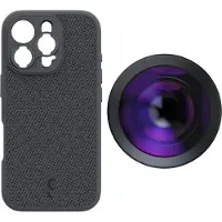 ShiftCam iPhone 16 Pro Case Dark Grey Fabric + LensUltra 200° Fisheye