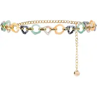 Vanzetti Riem marine / goud / mintgroen / abrikoos