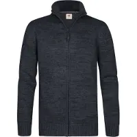 Petrol Industries Gebreid vest blauw gemêleerd