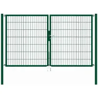 Alberts 648183 Dubbele poort Flexo met toebehoren, groen, breedte 250 cm, hoogte 140 cm