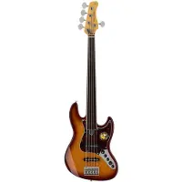 Sire Marcus Miller V7+ A5F Tobacco Sunburst fretloze 5-snarige elektrische basgitaar