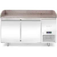 Arktic - Koelwerkbank voor Pizza - 2 Deuren - Granieten Blad - 250L - 151x80x88 cm