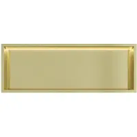 Guido Gusto Mat goud RVS Inbouwnis 30x90x7cm met RGB verlichting