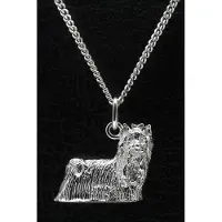 MOOYE ® - Collectie Zilveren Yorkshire terrier - omkijk ketting hanger - groot
