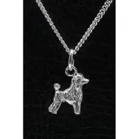 MOOYE ® - Collectie Zilveren Dwergpoedel caniche nain ketting hanger - klein