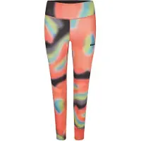 Diadora Figurenvormende sportleggings voor dames (Zwart/Koraal)