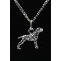 MOOYE ® - Collectie Zilveren Spinone ketting hanger - klein